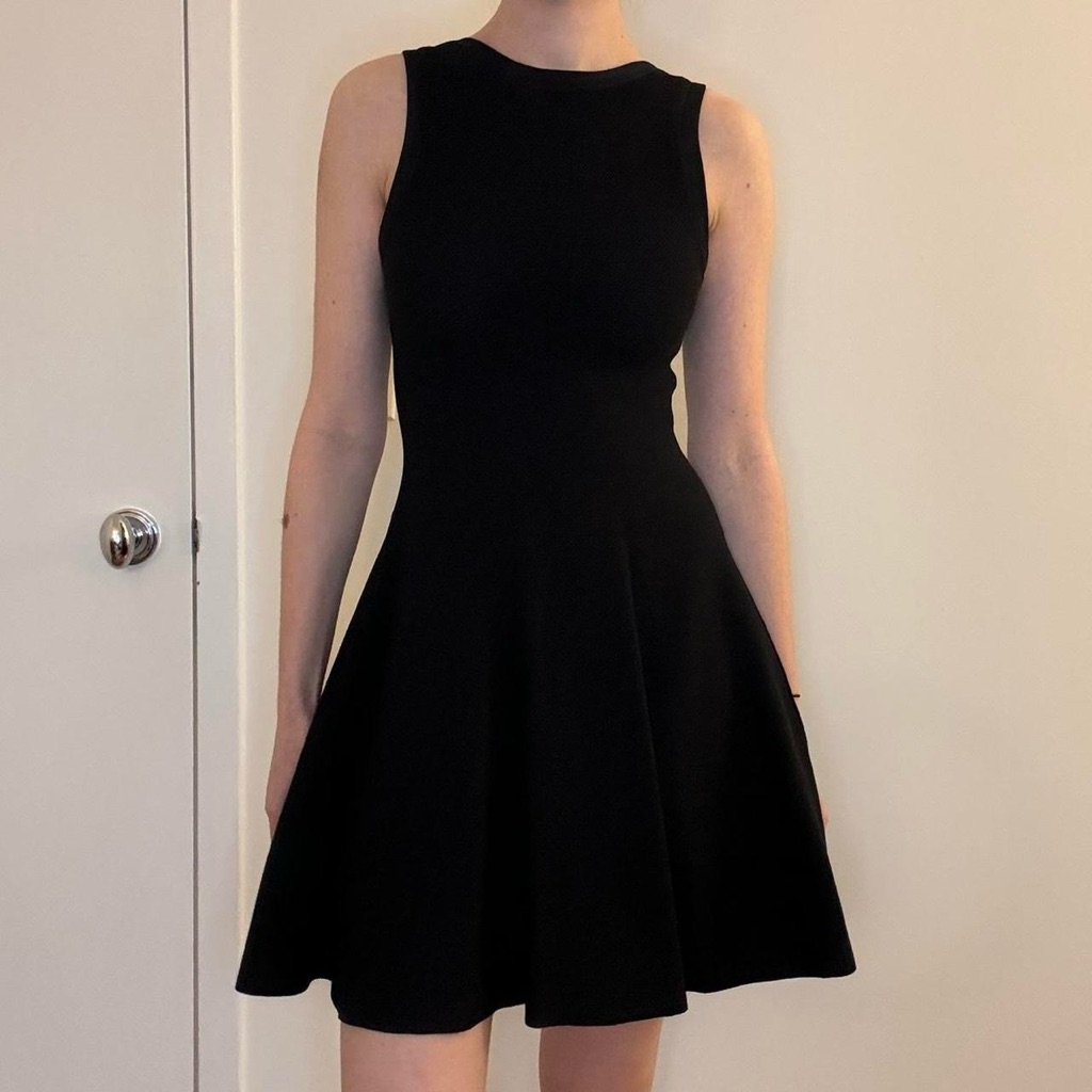 Alice And Olivia Black Fit And Flare Dress